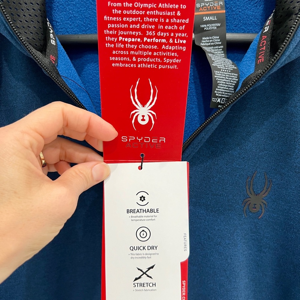 NWT Men’s Small Spyder Hoodie - Picture 6 of 8